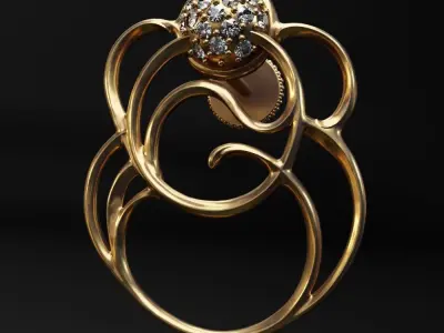 Earrings Gothic Decorative - Chronos 3D print model