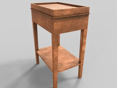 Wooden Table Low-poly 3D model