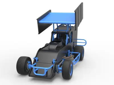 Southern Wing Modified Stock car Scale 1 to 25 3D print model