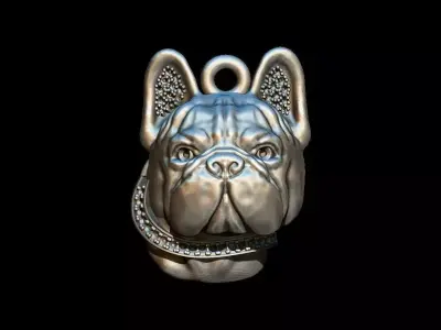 french bulldog pendant 3D print model
