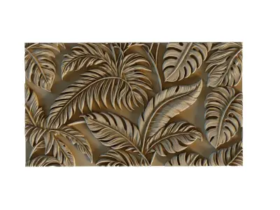mural decor set wall panel 09 3D model