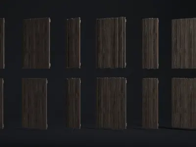 Wooden Planks Pack 01 Low-poly 3D model