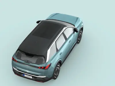 Peugeot E-5008 Low-poly 3D model