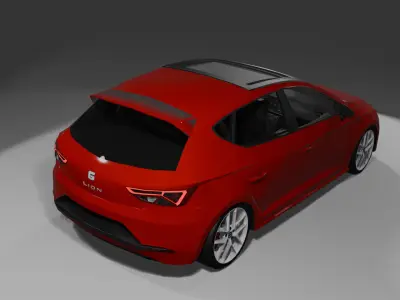 Seat Leon  Low-poly 3D model
