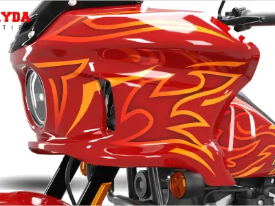 H-D Low Rider Cruiser Bike 3D model