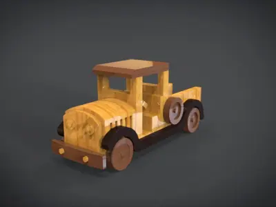 Pickup Truck Toy Low-poly 3D model