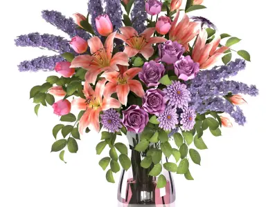 bouquet set07 3D model