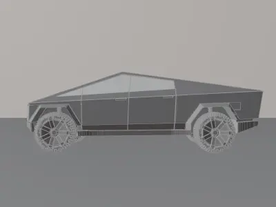 Tesla Cybertruck 3D model 2024 Low-poly 3D model