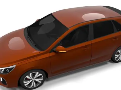 HYUNDAI I30 2018 LOWPOLYY Low-poly 3D model
