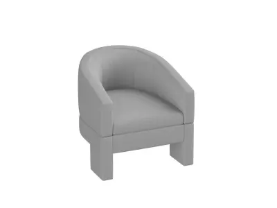Round-back Accent Chair 3D model