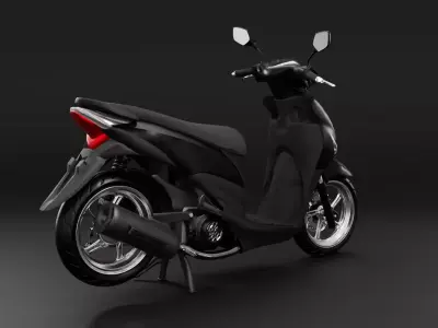 Honda Beat Pop Scooter - Low Poly Game Ready Low-poly 3D model