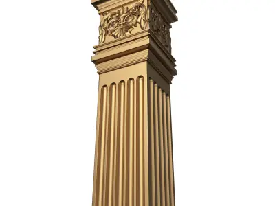 Column Capital 01102 Low-poly 3D model