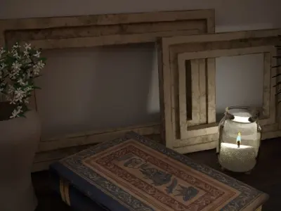 Vintage decorative frames 3D model