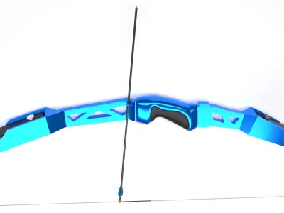 Bare Bow and Arrows Archery 3D model