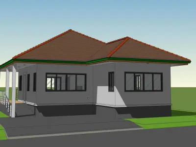 Small house by REVIT 3D model