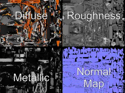 Snowmobile D Model Pack HighDetail AllTerrain Vehicle Low-poly 3D model