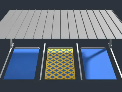 Carport for disabled 25U11 3D model