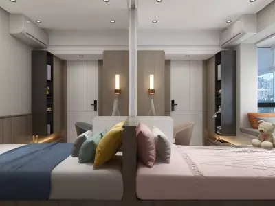 Children Room Interior 3D model 26