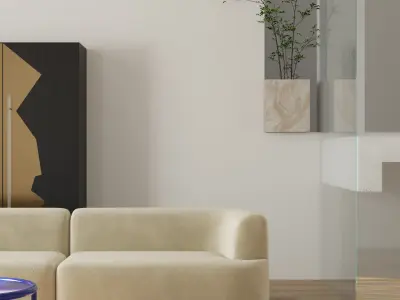 Modern residential indoor 3 d model 3D model