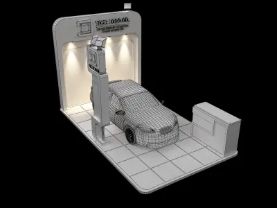 Booth Exhibition Stand a105 3D model