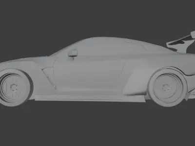Nissan Gtr  Low-poly 3D model