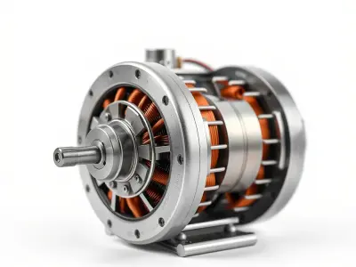 Electric Motor Model Pack with Detailed Coils Low-poly 3D model