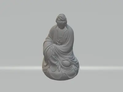 Guanyin Bodhisattva Sitting Statue  3D print model