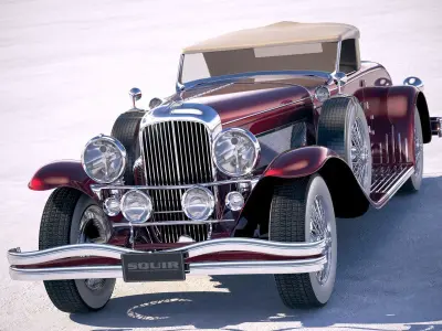 Duesenberg SJ Roadster 1935 VRAY 3D model