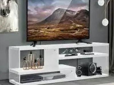 Large TV with stand hyper realistic model 3D model