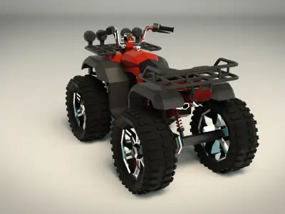 Low Poly ATV 01 Low-poly 3D model