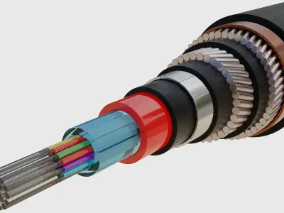 Unterwasser Seekabel 3D model