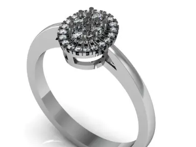 daimond ring 3D print model 5