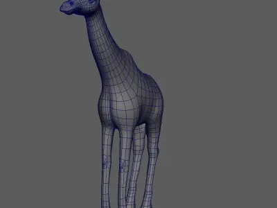 Zeraf giraffe Low-poly 3D model