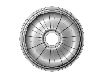 Stepped 450mm ceiling medalion rosette relief 3D print model