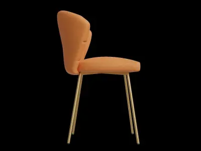 Orange Luna Side Chair Low-poly 3D model