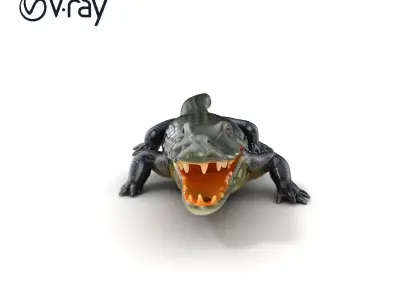 Nile Crocodile Powerful Jaws model pack Low-poly 3D model