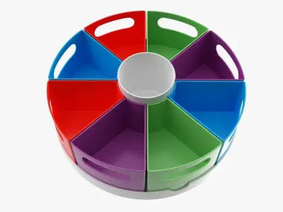 Space storage organizer colorful 3D model