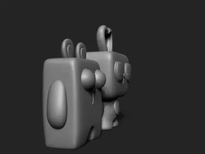 Funny Big-Eyed Rabbit Desktop Decoration Ornaments 3D print model