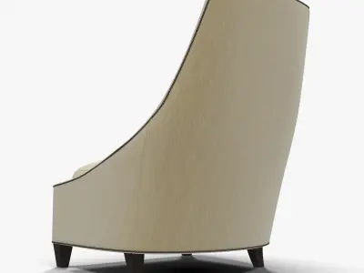 Baker Bel Air Lounge Chair Low-poly 3D model