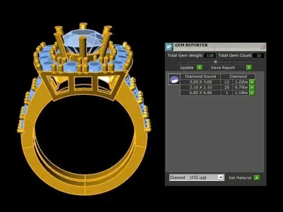 women ring solitaire 2020 cad file design R56 Free 3D model