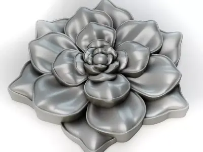 Model of a flower for CNC router 3D print model