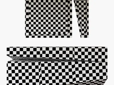 wooden modern consule Free 3D model