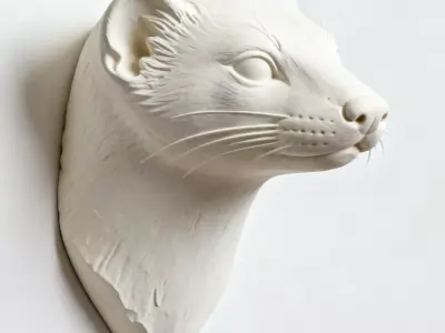 mink sculpture 3D print model