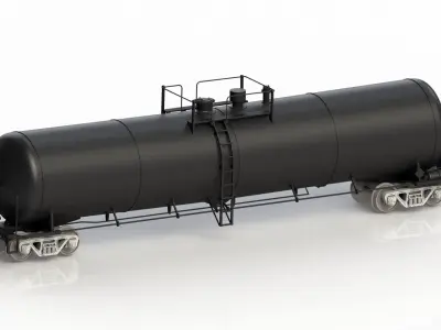 30 000 Gallon Tank Car V2 - H0 scale 3D print model
