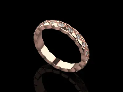 Coco Crush mini ring with diamonds 18 Size N222 3D print model