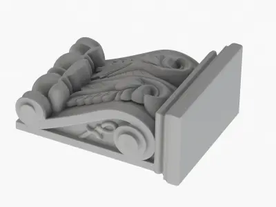 Scroll Corbel 60 Printable 3D model