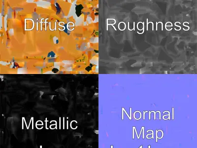 Curved Bookshelf Model with Storybook Collection Low-poly 3D model