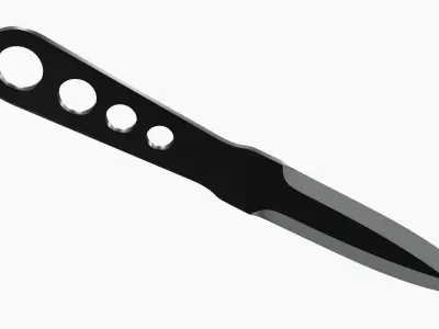 Knife throwing 01 3D model