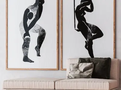 Set of large wall paintings  571 3D model