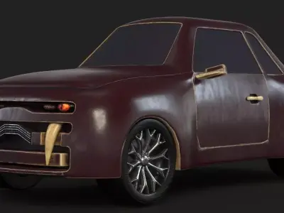 CartoonCar car Low-poly 3D model